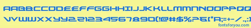 alexisv3 Font – Blue Fonts on Yellow Background