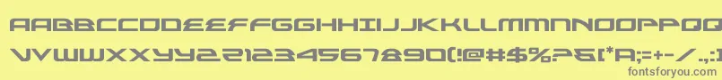 フォントalexisv3 – 黄色の背景に灰色の文字