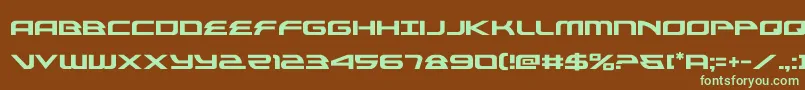 alexisv3 Font – Green Fonts on Brown Background