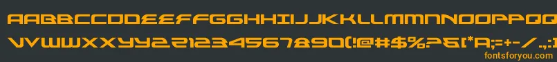 フォントalexisv3 – 黒い背景にオレンジの文字