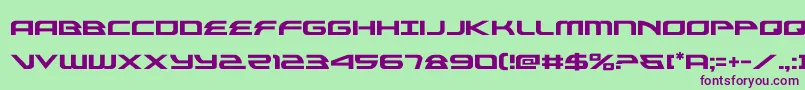 フォントalexisv3 – 緑の背景に紫のフォント