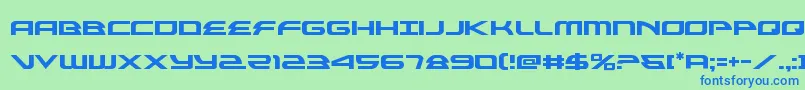alexisv3 Font – Blue Fonts on Green Background