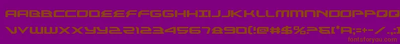 alexisv3-Schriftart – Braune Schriften auf violettem Hintergrund
