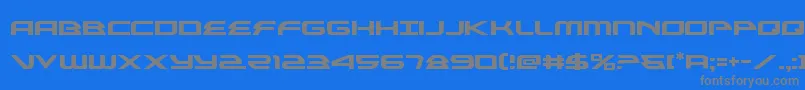 alexisv3-Schriftart – Graue Schriften auf blauem Hintergrund