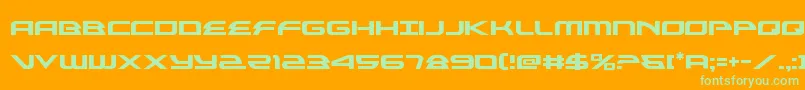 alexisv3 Font – Green Fonts on Orange Background