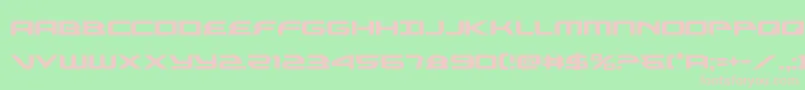 alexisv3-fontti – vaaleanpunaiset fontit vihreällä taustalla