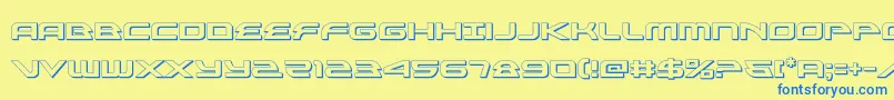alexisv33d Font – Blue Fonts on Yellow Background