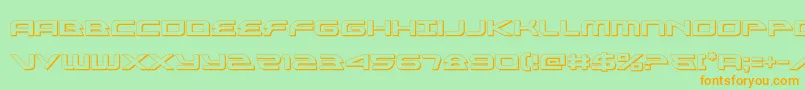 alexisv33d Font – Orange Fonts on Green Background