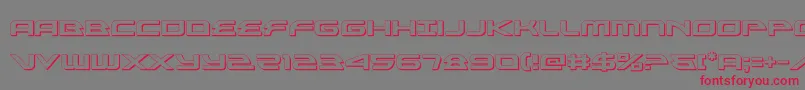 フォントalexisv33d – 赤い文字の灰色の背景