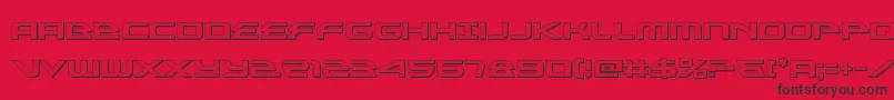 alexisv33d Font – Black Fonts on Red Background