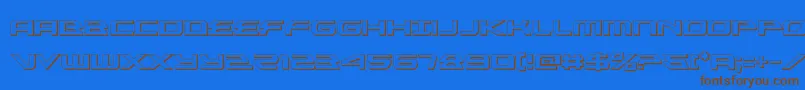 Police alexisv33d – polices brunes sur fond bleu