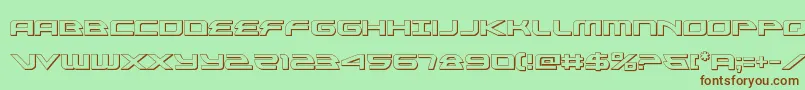 alexisv33d-fontti – ruskeat fontit vihreällä taustalla