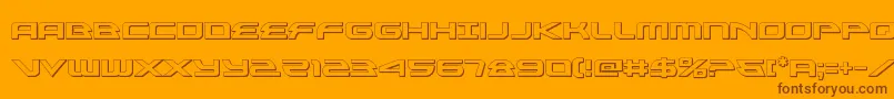 alexisv33d-fontti – ruskeat fontit oranssilla taustalla