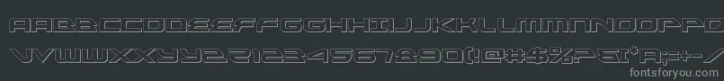 Police alexisv33d – polices grises sur fond noir