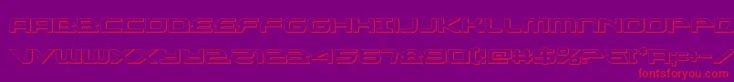 Шрифт alexisv33d – красные шрифты на фиолетовом фоне