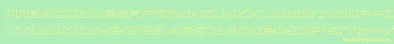 alexisv33d Font – Yellow Fonts on Green Background