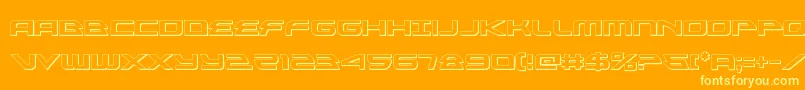 alexisv33d-fontti – keltaiset fontit oranssilla taustalla