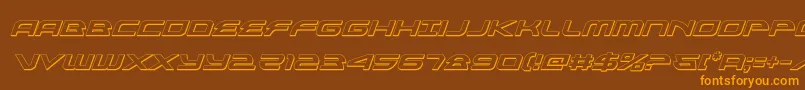 alexisv33dital Font – Orange Fonts on Brown Background