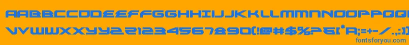 alexisv3bold-Schriftart – Blaue Schriften auf orangefarbenem Hintergrund