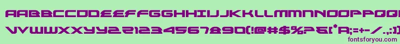 Police alexisv3bold – polices violettes sur fond vert