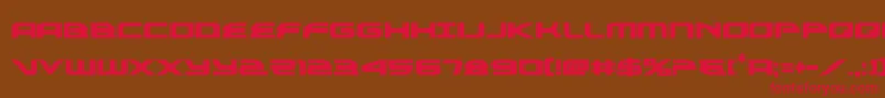 Czcionka alexisv3bold – czerwone czcionki na brązowym tle