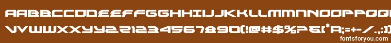 alexisv3bold-Schriftart – Weiße Schriften auf braunem Hintergrund