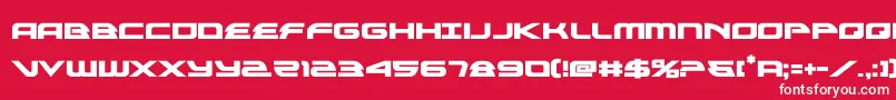 Czcionka alexisv3bold – białe czcionki na czerwonym tle