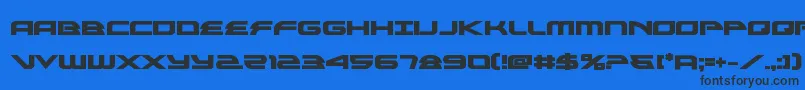 alexisv3bold-Schriftart – Schwarze Schriften auf blauem Hintergrund