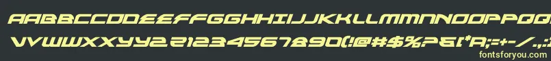 alexisv3boldital-Schriftart – Gelbe Schriften auf schwarzem Hintergrund
