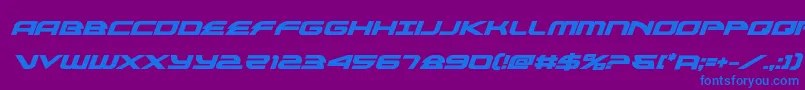 alexisv3boldital Font – Blue Fonts on Purple Background