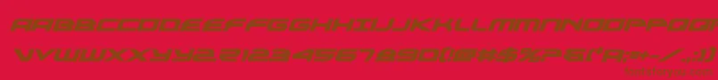 alexisv3boldital-Schriftart – Braune Schriften auf rotem Hintergrund