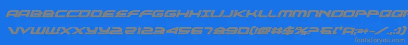 Fonte alexisv3boldital – fontes cinzas em um fundo azul