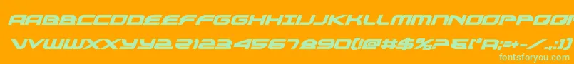 alexisv3boldital Font – Green Fonts on Orange Background