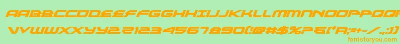 alexisv3boldital-Schriftart – Orangefarbene Schriften auf grünem Hintergrund
