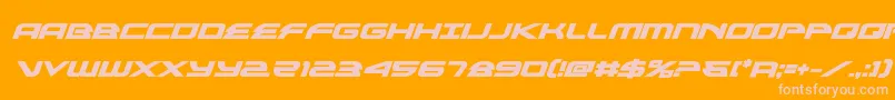 Police alexisv3boldital – polices roses sur fond orange
