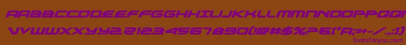 alexisv3boldital-Schriftart – Violette Schriften auf braunem Hintergrund