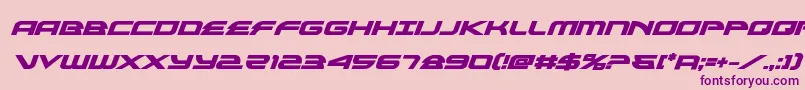 Fonte alexisv3boldital – fontes roxas em um fundo rosa
