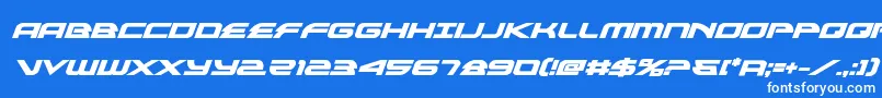 alexisv3boldital Font – White Fonts on Blue Background