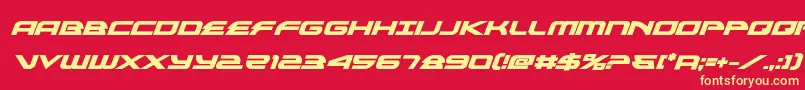 alexisv3boldital-fontti – keltaiset fontit punaisella taustalla