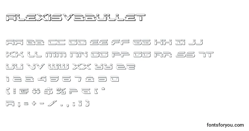 Schriftart Alexisv3bullet (119049) – Alphabet, Zahlen, spezielle Symbole