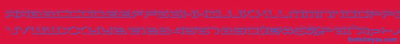 フォントalexisv3bullet – 赤い背景に青い文字