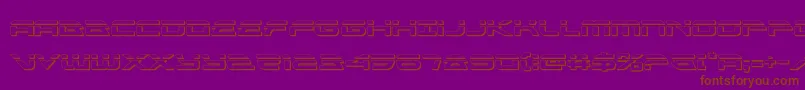 alexisv3bullet-Schriftart – Braune Schriften auf violettem Hintergrund
