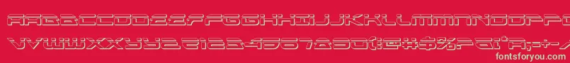 フォントalexisv3bullet – 赤い背景に緑の文字