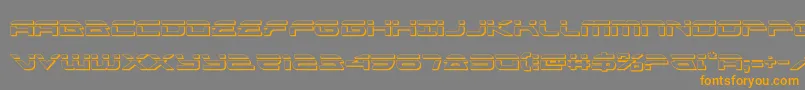 フォントalexisv3bullet – オレンジの文字は灰色の背景にあります。