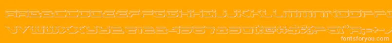 alexisv3bullet-Schriftart – Rosa Schriften auf orangefarbenem Hintergrund