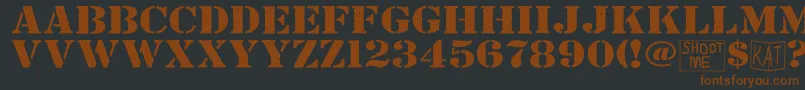 BundyYellowSolid-fontti – ruskeat fontit mustalla taustalla