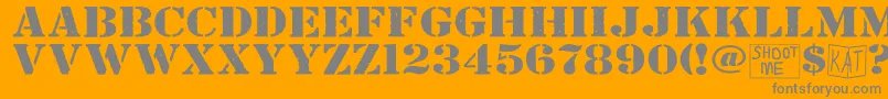 BundyYellowSolid Font – Gray Fonts on Orange Background