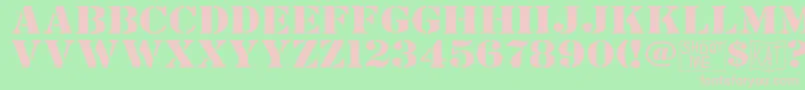 BundyYellowSolid Font – Pink Fonts on Green Background