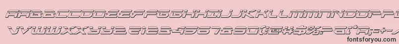 フォントalexisv3bulletital – ピンクの背景に黒い文字