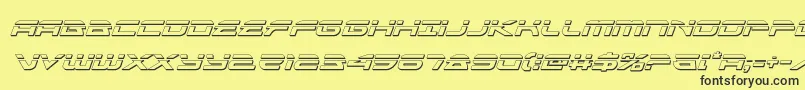 alexisv3bulletital Font – Black Fonts on Yellow Background